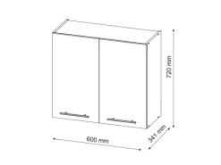 Küchenschränke<Vicco Hängeschrank Fame-Line Hängender Küchenschrank Goldkraft /Weiß 60 cm
