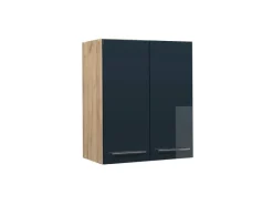 Outlet Vicco Hängeschrank Fame-Line Hochglanz/Goldkraft Eiche 60 cm Dunkelblau