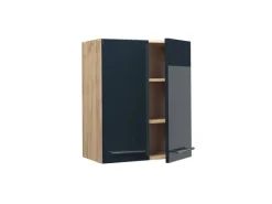 Outlet Vicco Hängeschrank Fame-Line Hochglanz/Goldkraft Eiche 60 cm Dunkelblau
