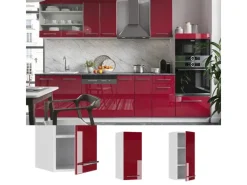 Küchenschränke<Vicco Hängeschrank Fame-Line Hängender Küchenschrank Bordeaux Hochglanz/Weiß 30 cm