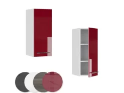 Küchenschränke<Vicco Hängeschrank Fame-Line Hängender Küchenschrank Bordeaux Hochglanz/Weiß 30 cm