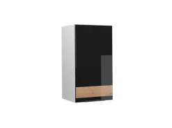 Küchenschränke<Vicco Hängeschrank Fame-Line Hängender Küchenschrank Schwarz-Eiche Hochglanz/Weiß 40 cm