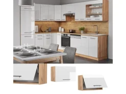 Küchenschränke<Vicco Hängeschrank Fame-Line Hochglanz/Goldkraft Eiche 60 cm Flach