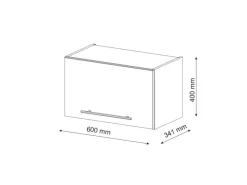 Küchenschränke<Vicco Hängeschrank Fame-Line Hochglanz/Goldkraft Eiche 60 cm Flach