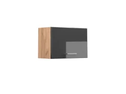 Küchenschränke<Vicco Hängeschrank R-Line Hochglanz/Goldkraft Eiche 60 cm Flach