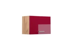 Vicco Hängeschrank R-Line Bordeaux Hochglanz/Goldkraft Eiche 60 cm Flach< Küchenschränke