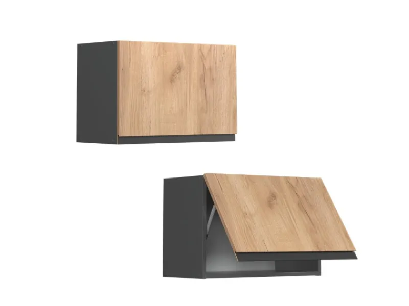 Küchenschränke<Vicco Hängeschrank R-Line Goldkraft /Anthrazit 60 cm J-Shape Flach