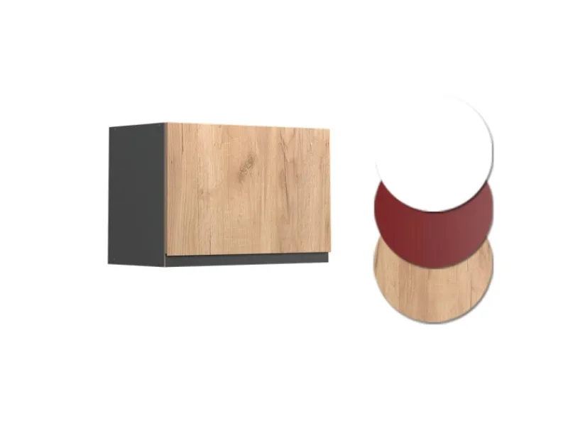 Küchenschränke<Vicco Hängeschrank R-Line Goldkraft /Anthrazit 60 cm J-Shape Flach