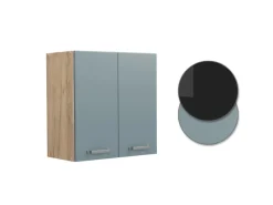 Küchenschränke<Vicco Hängeschrank R-Line Hängender Küchenschrank Blau-Grau/Goldkraft Eiche 60 cm