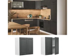 Hot Vicco Hängeschrank R-Line Hängender Küchenschrank Anthrazit Landhaus/Weiß 60 cm Anthrazitgrau