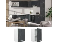Küchenschränke<Vicco Hängeschrank R-Line Hängender Küchenschrank Schwarz Beton/Weiß 40 cm