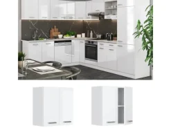 Discount Vicco Hängeschrank R-Line Hängender Küchenschrank Hochglanz/ 60 cm Weiß
