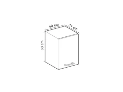 Best Vicco Hängeschrank R-Line Hängender Küchenschrank Schwarz Beton/Anthrazit 40 cm Beton Anthrazit
