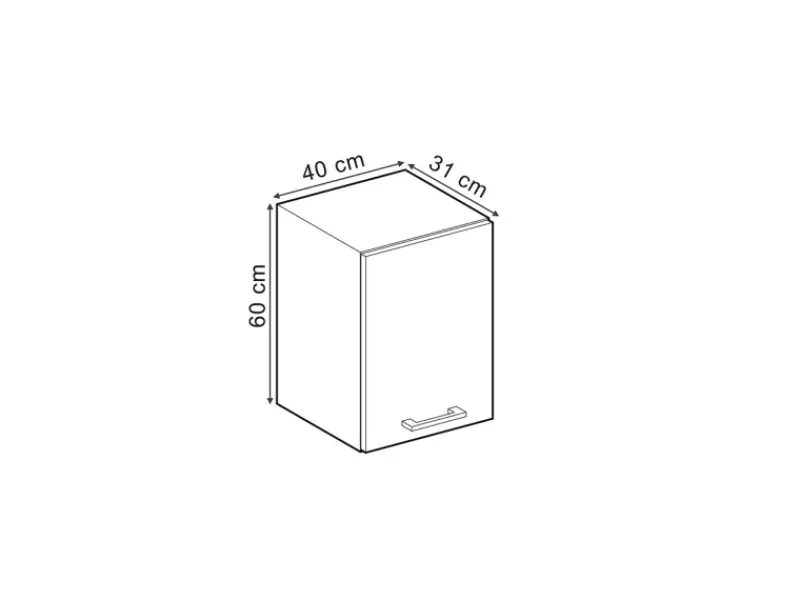 Küchenschränke<Vicco Hängeschrank R-Line Hängender Küchenschrank Bordeaux Hochglanz/Weiß 40 cm
