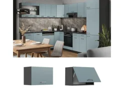 Küchenschränke<Vicco Hängeschrank R-Line Hängender Küchenschrank Blau-Grau/Anthrazit 60 cm Flach