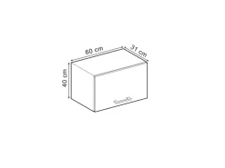 Küchenschränke<Vicco Hängeschrank R-Line Hängender Küchenschrank Blau-Grau/Anthrazit 60 cm Flach