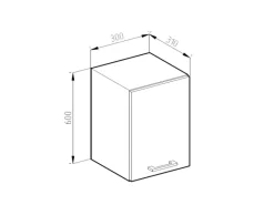 Vicco Hängeschrank R-Line Hängender Küchenschrank Anthrazit Landhaus/Weiß 30 cm< Pfannen|Küchenschränke