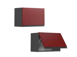 New Vicco Hängeschrank R-Line Hängender Küchenschrank /Anthrazit 60 cm J-Shape Flach Rot