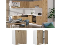 New Vicco Hängeschrank R-Line Hängender Küchenschrank Artisan-Eiche/Weiß 60 cm Artisan Eiche