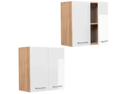 Küchenschränke<Vicco Hängeschrank R-Line Hängender Küchenschrank Hochglanz/Goldkraft Eiche 60 cm
