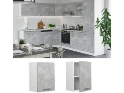 Vicco Hängeschrank R-Line Hängender Küchenschrank /Weiß 45 cm Beton
