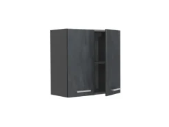 Best Vicco Hängeschrank R-Line Hängender Küchenschrank Schwarz Beton/Anthrazit 60 cm Beton Anthrazit