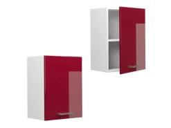 Clearance Vicco Hängeschrank R-Line Hängender Küchenschrank Bordeaux Hochglanz/Weiß 45 cm Bordeaux-Glanz