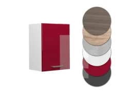 Clearance Vicco Hängeschrank R-Line Hängender Küchenschrank Bordeaux Hochglanz/Weiß 45 cm Bordeaux-Glanz