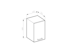 Vicco Hängeschrank R-Line Hängender Küchenschrank Anthrazit Landhaus/Weiß 45 cm< Küchenschränke