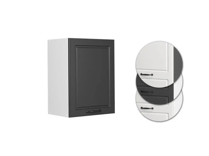 Vicco Hängeschrank R-Line Hängender Küchenschrank Anthrazit Landhaus/Weiß 45 cm< Küchenschränke