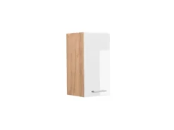 Vicco Hängeschrank R-Line Hängender Küchenschrank Hochglanz/Goldkraft Eiche 30 cm< Pfannen|Küchenschränke