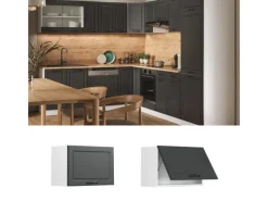 Outlet Vicco Hängeschrank R-Line Hängender Küchenschrank Anthrazit Landhaus/Weiß 60 cm Flach Anthrazitgrau