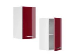 Vicco Hängeschrank R-Line Hängender Küchenschrank Bordeaux Hochglanz/Weiß 30 cm< Pfannen|Küchenschränke