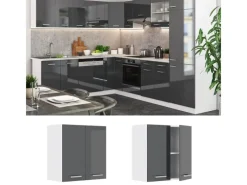 Best Vicco Hängeschrank R-Line Hängender Küchenschrank Hochglanz/Weiß 60 cm Anthrazit
