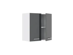 Best Vicco Hängeschrank R-Line Hängender Küchenschrank Hochglanz/Weiß 60 cm Anthrazit