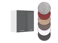 Best Vicco Hängeschrank R-Line Hängender Küchenschrank Hochglanz/Weiß 60 cm Anthrazit