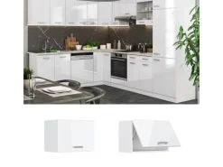 Vicco Hängeschrank R-Line Hängender Küchenschrank Hochglanz/ 60 cm Flach Weiß