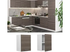 Küchenschränke<Vicco Hängeschrank R-Line Hängender Küchenschrank Grau/Weiß 45 cm