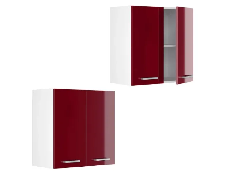 Küchenschränke<Vicco Hängeschrank R-Line Hängender Küchenschrank Bordeaux Hochglanz/Weiß 60 cm