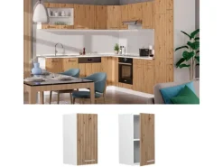 Best Vicco Hängeschrank R-Line Hängender Küchenschrank Artisan-Eiche/Weiß 30 cm Artisan Eiche