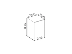 Best Vicco Hängeschrank R-Line Hängender Küchenschrank Artisan-Eiche/Weiß 30 cm Artisan Eiche