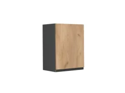 Clearance Vicco Hängeschrank R-Line Hängender Küchenschrank Goldkraft /Anthrazit 45 cm J-Shape Eiche