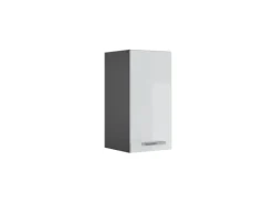 Best Vicco Hängeschrank R-Line Hängender Küchenschrank Hochglanz/Anthrazit 30 cm Weiß
