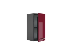 Pfannen<Vicco Hängeschrank R-Line Hängender Küchenschrank Bordeaux Hochglanz/Anthrazit 30 cm