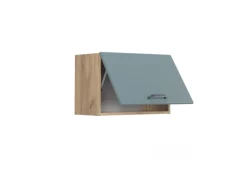 New Vicco Hängeschrank R-Line Hängender Küchenschrank Blau-Grau/Goldkraft Eiche 60 cm Flach Blaugrau