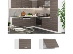 Discount Vicco Hängeschrank R-Line Hängender Küchenschrank Grau/Weiß 60 cm Flach Edelgrau