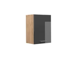 Vicco Hängeschrank R-Line Hängender Küchenschrank Hochglanz/Goldkraft Eiche 45 cm Anthrazit