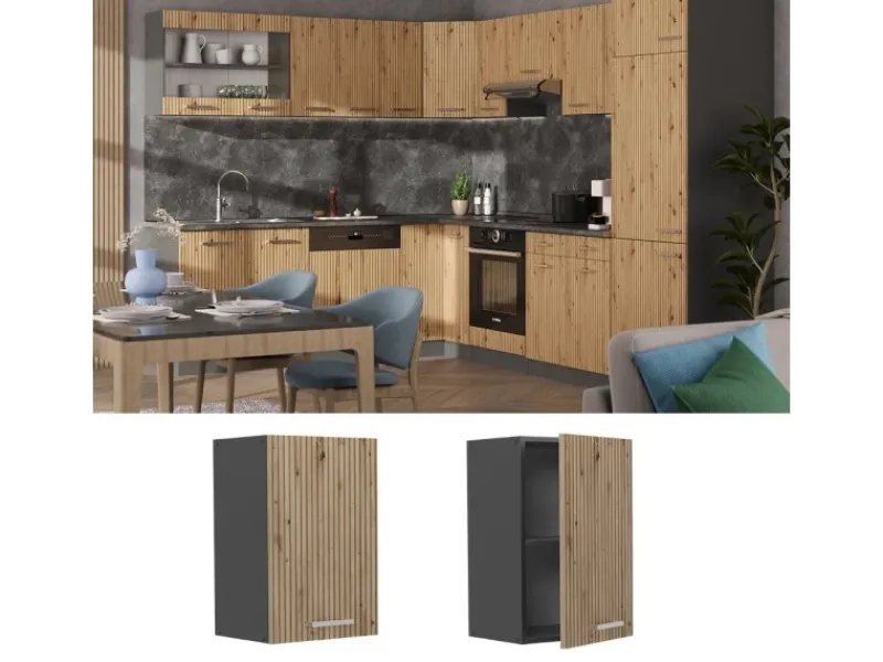 Küchenschränke<Vicco Hängeschrank R-Line Hängender Küchenschrank Artisan-Eiche/Anthrazit 40 cm