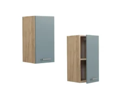 New Vicco Hängeschrank R-Line Hängender Küchenschrank Blau-Grau/Goldkraft Eiche 30 cm Blaugrau