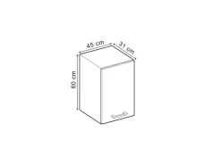 Küchenschränke<Vicco Hängeschrank R-Line Hängender Küchenschrank Bordeaux Hochglanz/Anthrazit 45 cm